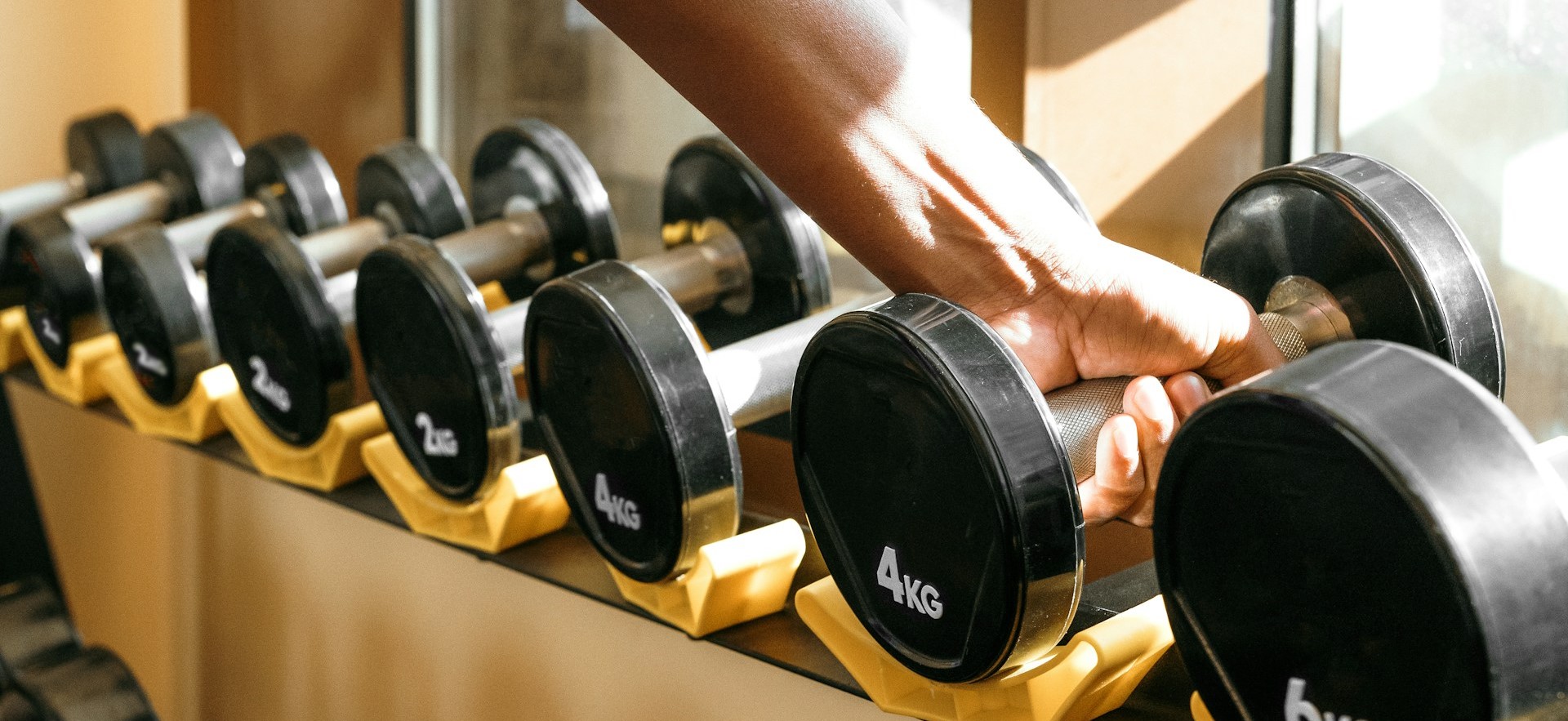Stock photo of a person at the gym